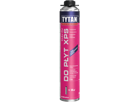 Klej PU do płyt XPS pistoletowy 750 ml TYTAN PROFESSIONAL