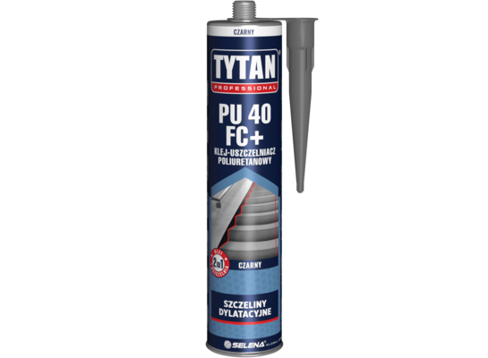 Klej uszczelniacz poliuretanowy PU 40 FC+ czarny 300 ml TYTAN PROFESSIONAL