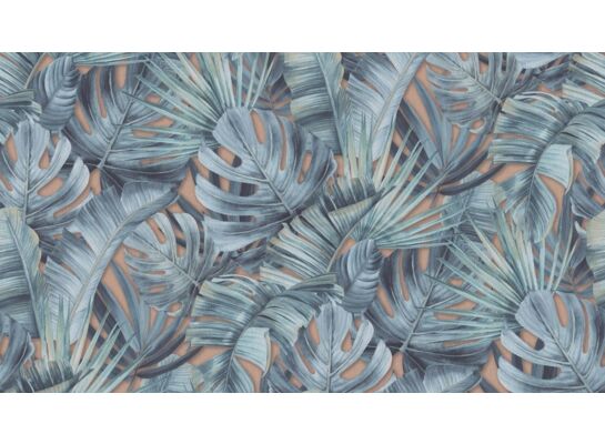 Tapeta flizelinowa Expansio zielone liście wielokolorowy