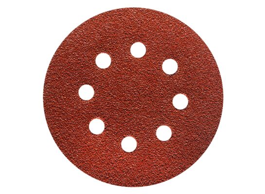 Tarcza ścierna P150 rzep 125 mm 8 otworów 5 sztuk TS38R brąz