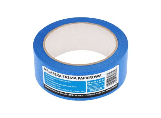 Taśma 38 mm x 33 m niebieska papierowa