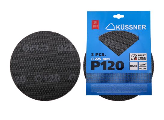 Siatka ścierna rzep 225mm P120 3 sztuki