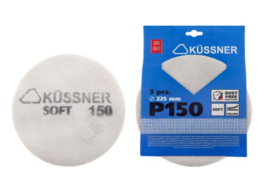 Siatka ścierna SOFT rzep 225 mm P150 3 sztuki