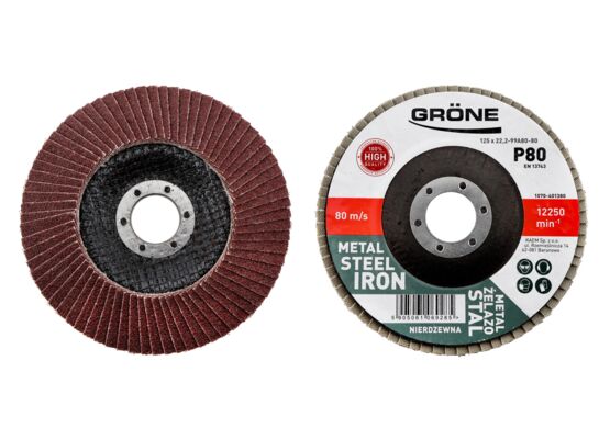 Ściernica lamelowa P80 125 x 22,3 mm aluminium brąz Gröne