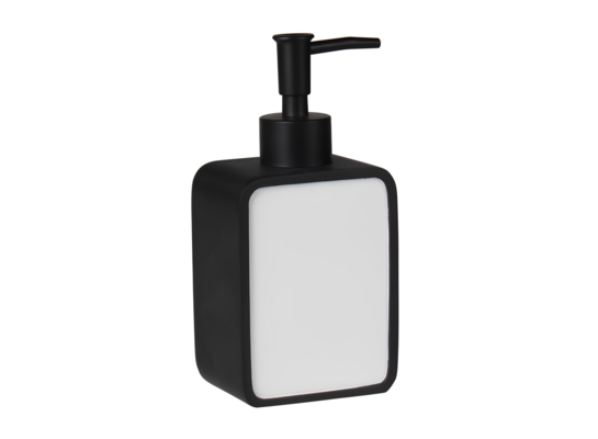 Dozownik mydła Classy 8 x 6 x 17 cm biało-czarny