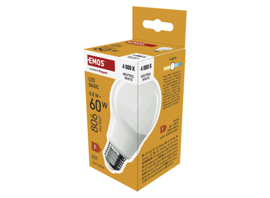 Żarówka LED basic A60 8,8 W 60 W 806 lm E27 nw