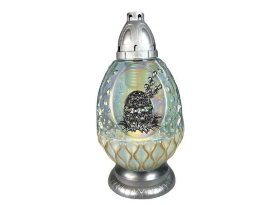 Znicz szklany wielkanocny pisanka 35 cm 66 h mix