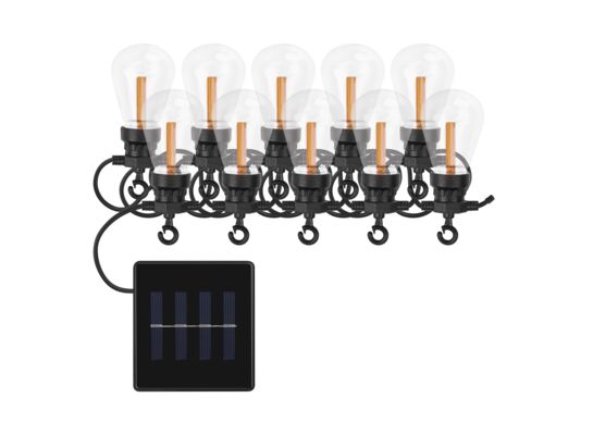 Girlanda łańcuch party 10 x z panelem solarnym przeźroczyste 5 m vintage IP44