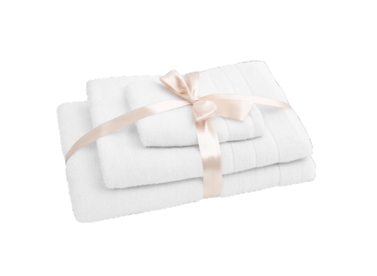 Komplet ręczników April biały 3 sztuki EUROFIRANY