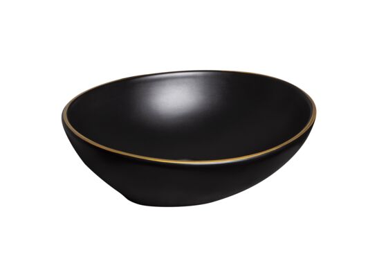 Umywalka nablatowa KR-707 czarno-złota mat Kerra