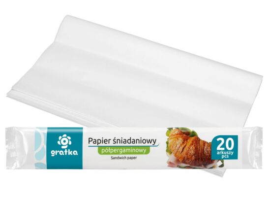 Papier śniadaniowy Gratka 23 x 33 cm 20 arkuszy