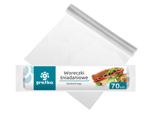 Woreczki śniadaniowe Gratka 0,5 l 17 x 27 cm 70 sztuk