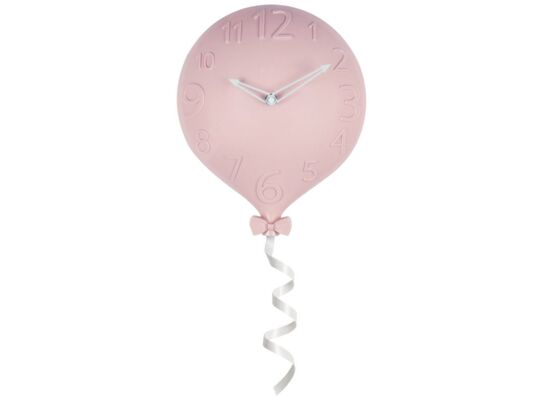 Zegar ścienny Baloni 30 x 25 x 6 cm różowy