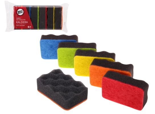 Gąbki do naczyń Kaldera 6 sztuk