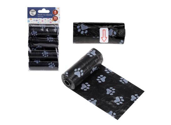Worki na psie odchody 4 x 15 sztuk