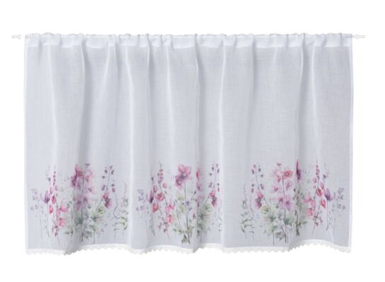 Firanka zazdrostka Tola 60 x 140 cm kwiatki biały