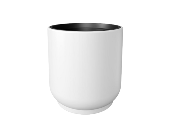 Doniczka Satina 30 cm z wkładem biały