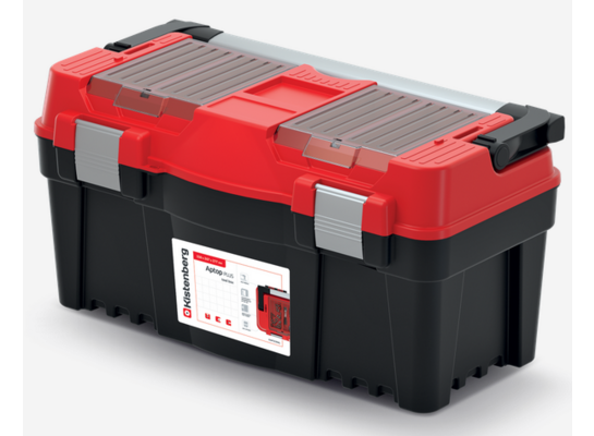 Skrzynka narzędziowa Aptop Plus 55 x 26,7 x 27,7 cm czarno-czerwony