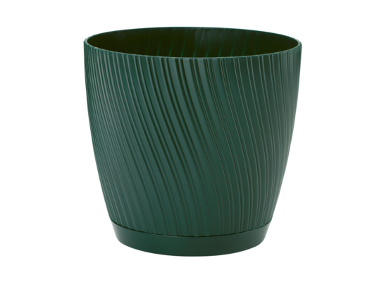 Doniczka Mika z podstawką 17 cm leśny zielony