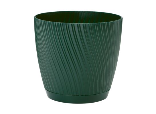 Doniczka Mika z podstawką 15 cm leśny zielony