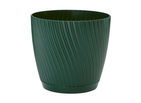 Doniczka Mika z podstawką leśny mech 13 cm zielony