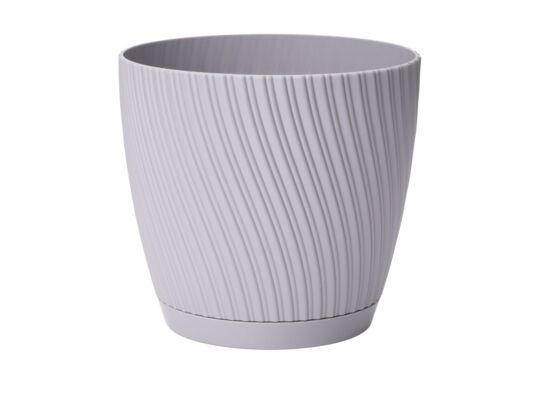 Doniczka Mika z podstawką 27 cm platynowy