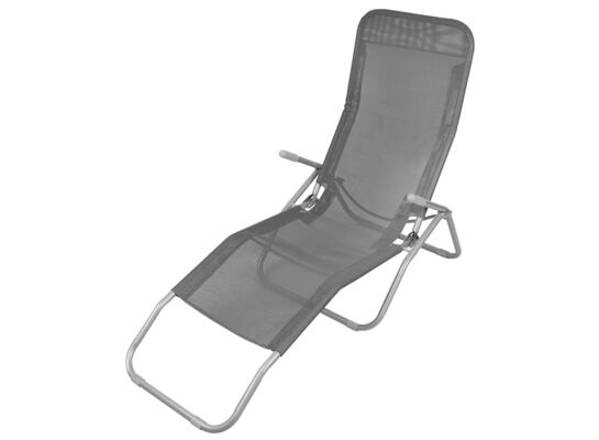 Leżak składany grawitacyjny Lazzy ciemny szary Enero Camp
