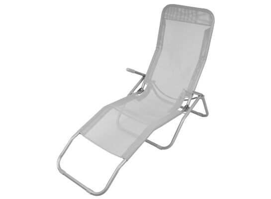Leżak składany grawitacyjny Lazzy szary Enero Camp