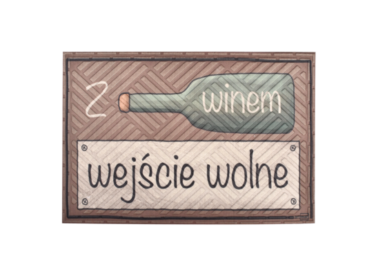 Wycieraczka materiałowa Wino 40 x 60 cm wielokolorowy