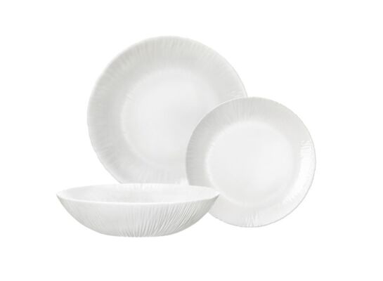 Zestaw obiadowy Coconut dla 6 osób biały Bormioli