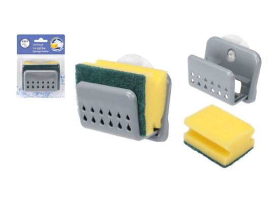 Uchwyt na gąbkę Wyspa okazji 12 cm szary