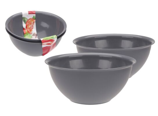 Zestaw misek Wyspa okazji 2 x 1 l szary