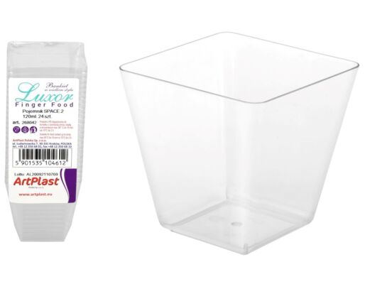Pojemniki Finger Food Space monoporcje 120 ml 24 sztuki transparentny
