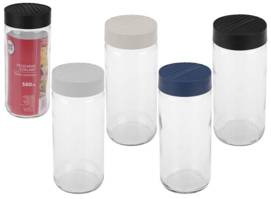 Pojemnik szklany Wyspa Okazji 500 ml mix kolorów