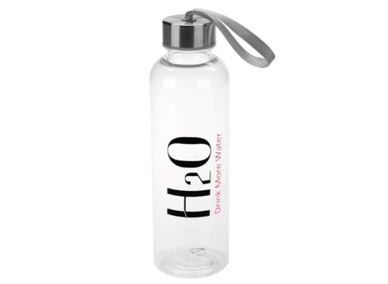 Butelka na wodę Wyspa Okazji 500 ml z napisem tranparentny