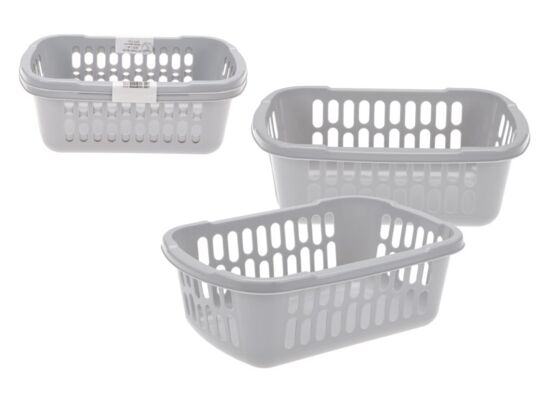 Koszyk ażurowy Wyspa Okazji 22 x 15 cm 2 sztuki szary