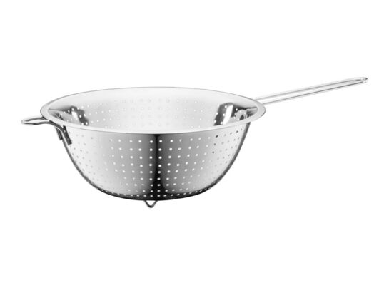 Cedzak ze stali nierdzewnej z rączką 24 cm srebrny