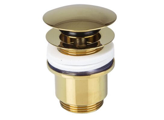 Korek umywalkowy KOZ klik-klak okrągły złoty