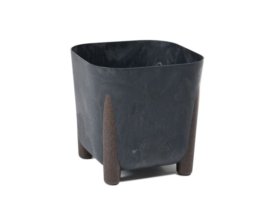 Donica kwadratowa Frida Eco Recycled 21 x 21 cm beton czarny