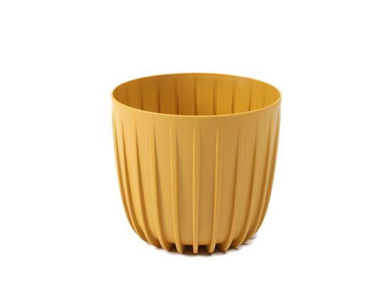 Osłonka niska Mira 16 cm musztardowy