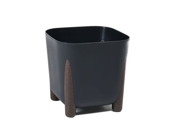 Donica kwadratowa Frida Eco Recycled 21 x 21 cm czarny