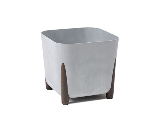 Donica kwadratowa Frida Eco Recycled 29 x 29 cm beton szary