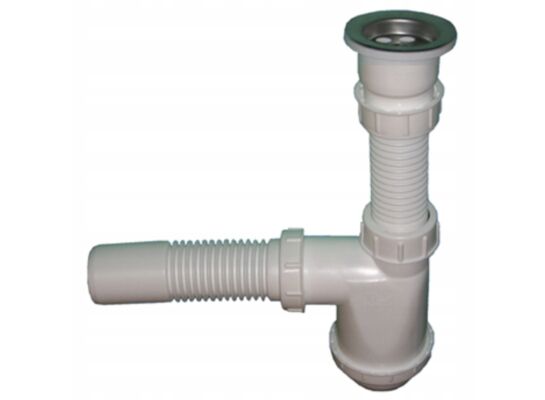 Syfon zlewozmywakowy 1-komorowy sitko metalowe odpływ fi 50 XLEO