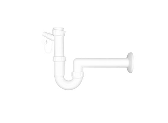 Syfon zlewozmywakowy rurowy bez spustu pralka/zmywarka