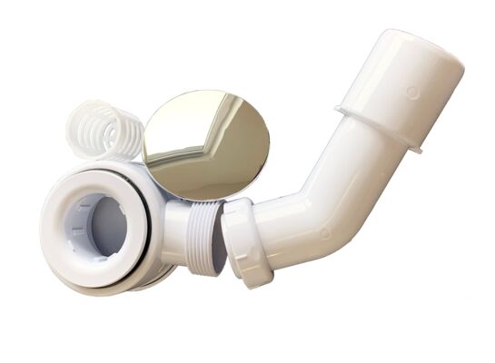 Syfon brodzikowy z grzybkiem z tworzywa chromowanym fi50 czyszczony od góry