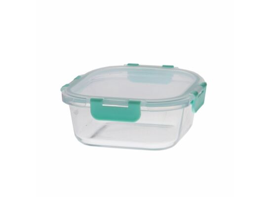 Pojemnik szklany Ava kwadratowy 1,2 l transparentny