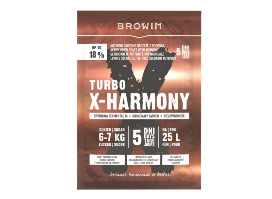 Drożdże Turbo X-Harmony 25 l 138 g Browin