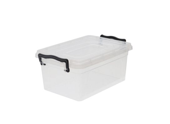 Pojemnik z pokrywką Dakar 5,5 l czarne uchwyty transparentny