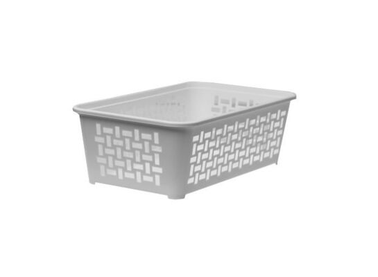 Koszyk plastikowy Sierra 24,5 x 14,5 cm biały