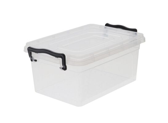 Pojemnik z pokrywką Dakar 20 l czarne uchwyty transparentny